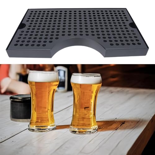 Plateau d'égouttage pour le vin en acier inoxydable noir pour Kegerator - 3