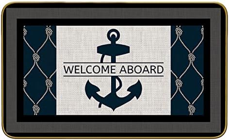 Amazon.com: Personalized Welcome Aboard Boat Mat/Rug Custom Anchors ...
