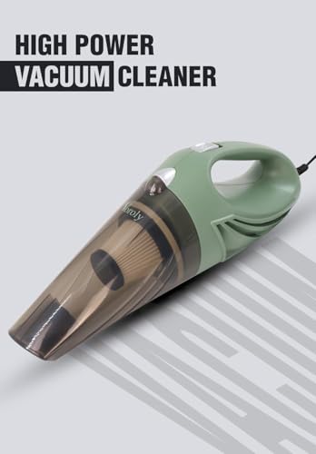 Image of Voroly 5000PA Power Suction Handheld Car Vacuum Cleaner for Car Dry and Wet DC12V (Light Green)