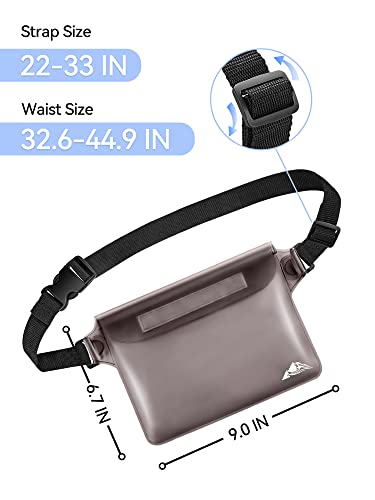 HEETA Waterproof Fanny Pack, Waterproof Pouch Dry Bag 2/3/4 Pack for Phone Passport Purse, Adjustable Waist Strap for Swimming Kayaking Boating Paddle Board Accessories Cruise Beach Camping Essentials4