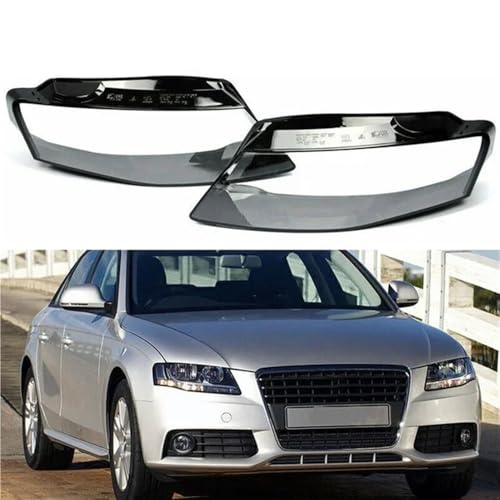 Coque phare voiture pour A4 B8 2009-2012 optique gauche et droite en verre transparent