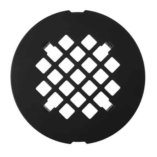 LIQWEI 1 Pc Black Snap-in Shower Drain Cover 4-1/4 Od Snap-in Shower Drains Cover Replacement Stainless Steel Drain Stopper Bathroom Sink Easy to Install
