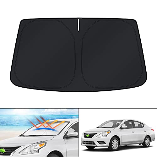 KUST Windshield Sun Shade for 2012-2018 Nissan Versa Sunshade Window Sun Visor Protector Foldable Blocks UV Rays Keep Your Car Cooler
