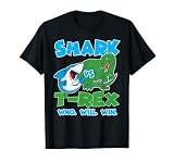 Funny Shark vs T-Rex Who Will Win great for kids T-Shirt
