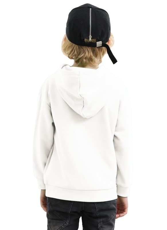 Kids Fleece Sweatshirts Soft Brushed Plain Pullover Hoodie Casual Hooded Sweatshirts for Boys and Girls3