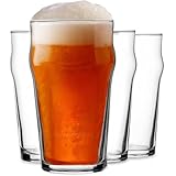 Baalaka Beer Glasses Set of 4, 16 oz Pilsner Beer Pint Glasses, Classics Craft Wheat Beer Glasses Drinking Set, Beer Mug Glassware Gift (Set of 4-B)