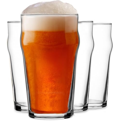 Baalaka PINT GLASSES Set Of 4, Pilsner Beer Glasses cover