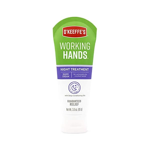 OKeeffes-102965-Night-Treatment-Hand-Cream-2-Pack-White-2-Count O'Keeffe's Working Hands Night Treatment Hand Cream; 3 oz Tube; (Pack of 2)