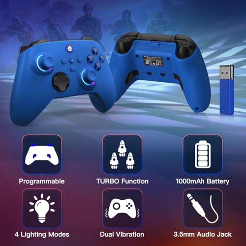 Choopp Xbox Controller, 2.4Ghz Wireless Xbox Controller, Xbox One Controller With 1000Mah Battery, Programmable, Turbo Function thumb #1