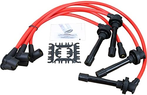 AIP Electronics Dragon FIRE Performance 8.5mm Ignition Spark Plug Wire Set for All 1992-2002 Acura Honda Integra Civic B-Series V-Tech All 1.6L 1.8L B16 B17 B18 B20 JDM Replaces HE64 OEM Fit PWTD-DF