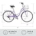 Ktaxon Women Bike 24/26 Inch Bicycles for Women, Beach Cruiser Bike with Premium Derailleur & Shift Lever, Adjustable Seat, High-Carbon Steel Frame and Excellent Welding Technology (26