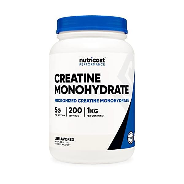 Nutricost Creatine Monohydrate Micronized Powder (1 KG) - Pure Creatine Monohydrate