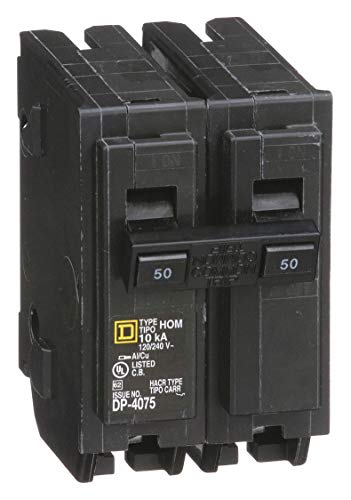 Circuit Breaker, 50A, 2P, 10Ka, 120/240Vac