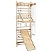 VEVOR Swedish Ladder Wall Gym, 10-Level Solid Wood Indoor Jungle Gym, 220lbs Loading Indoor Playground Climbing Ladder for Kid Adults, Gymnastic Stall Bars with Pull-Up Bar - Ideal Gift for Boys Girls