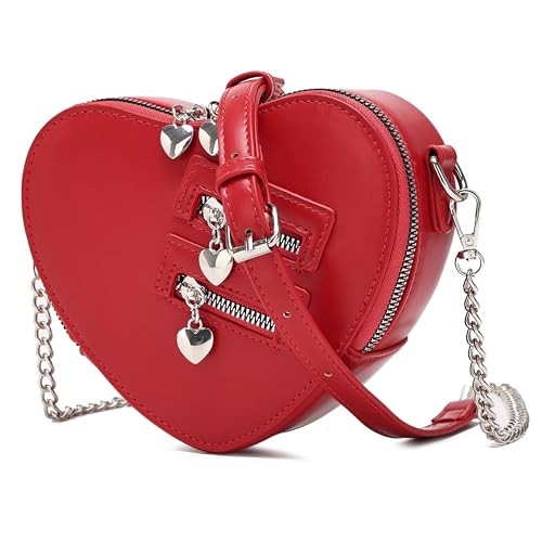 lola mae Heart Shape Satchel Crossbody Purse for women Zip