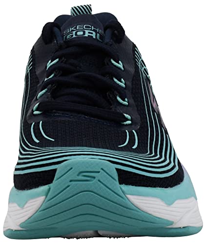 Skechers Women's Max Cushioning Elite-Brilliant Sneaker, Navy/Aqua, 6.5 M US