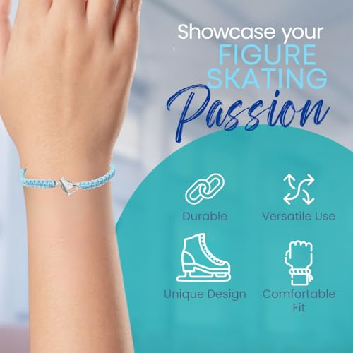 Image of Infinity Collection Figure Skating Charm Bracelet, Ice Skating Jewelry, Adjustable Skate Bracelet, Figure Skater Gift