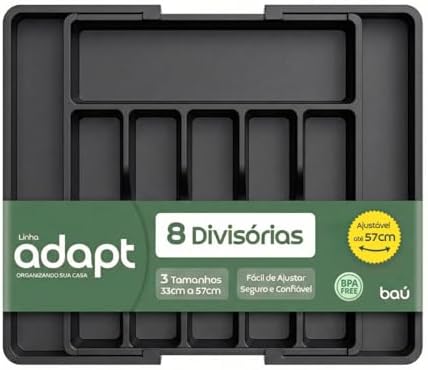 Organizador de Gaveta Extensível Retrátil 8 Divisórias Porta Talh...