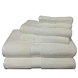 Royal Tradition Bamboo-Blend Towel Set, 6-Pieces, White