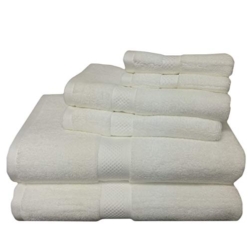 Royal Tradition Bamboo-Blend Towel Set, 6-Pieces, White