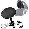 ECOTRIC Adjustable Plug-in Driver Rider Backrest Kit Compatible with Harley Davidson 1988-2024 Harley Touring Road King Street Glide Road Glide FLTR Electra Glide FLHT, with a Removable Back Pocket