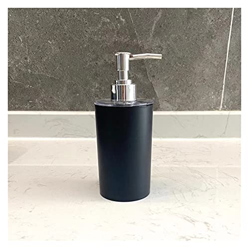 Dispensador de jabón líquido de plástico de 320 ml para baño. Botella blanca y negra. Accesorios de baño. Botella para almacenar loción. Dispensador de jabón para platos para el hogar y el hotel.
