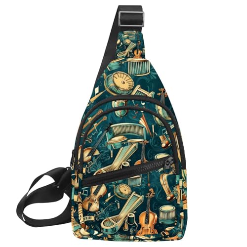 Sac à dos à bandoulière pour instruments de musique et randonnée voyage multicolore