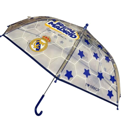 JYC CREATIVE Automatischer Regenschirm, faltbar, Real Madrid, Taschenschirm für den Sommer, Sonnenschirm, Geschenk von Real Madrid, Geschenk für Fans von Madrid, R Madrid 6