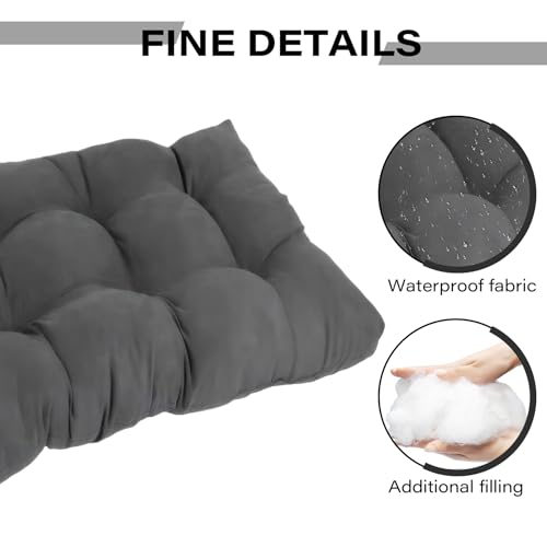 Coussin de balançoire de porche au capitonnage classique chic