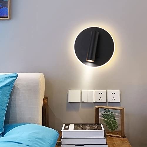 Lámpara de pared LED giratoria con interruptor ajustable para una lectura cómoda en la cama 3