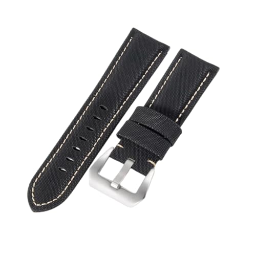 Bracelet montre cuir lisse style carbone Panerai PAM441 PAM1661