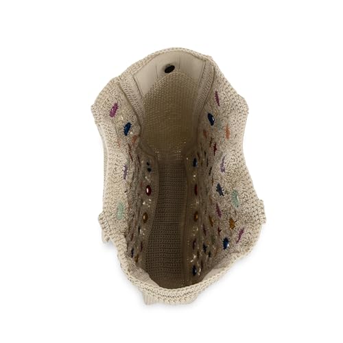 Image of The Sak Lanie Market Tote Purse - Hand Crochet Women's Handbag for Everyday & Travel - Large Tote With Shoulder Bag Straps