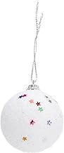 Generic BT17-4 Christmas Tree Decoration Bubble Snowball (White, 7cm)