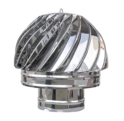 120mm Chapeau de Cheminée Rotatif "Acier Inoxydable" Extracteur de Fumée,'pivotant Embout de Cheminée, Capot de Cheminée Cover