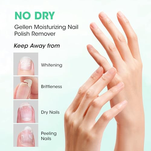 Gellen Nail Polish Remover, Acetone Free Non Toxic Nail Polish Remover for Air Dry Nail Polishes, Jasmine Scent Healthy Natural Fingernail Polish Remover with Easy Push-down Pump, 6.09 Fl Oz — view 5