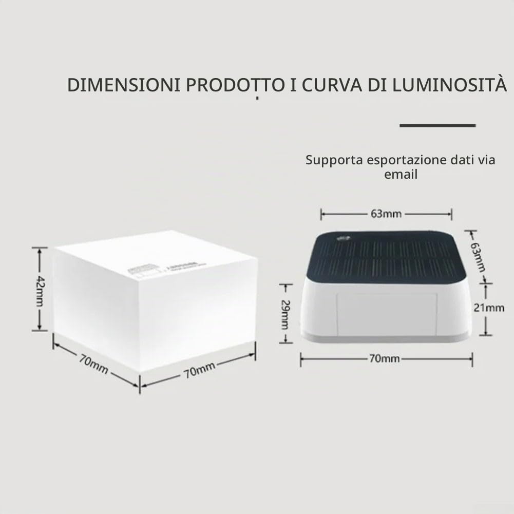 Sensore di rilevamento di luminosità solare, per Tuya per Zigbee Sensore di luce solare impermeabile per sensori di luminosità esterni