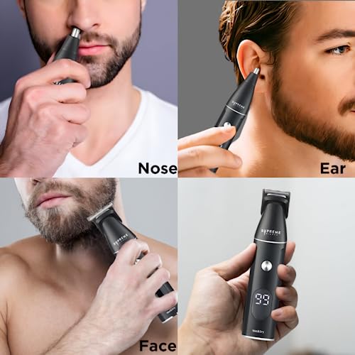 Supreme-Trimmer-Multigroomer-All-in-One-Trimmer-120-Min-Run-Time-Waterproof-14pc-Mens-Grooming-Kit-Beard-Trimmer-Nose-Ear-Head-Face-Hair-Clipper-SMG3030