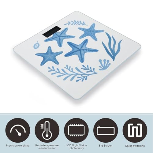Báscula de baño digital Summer Ocean Beach LCD 400 lb miniatura 3