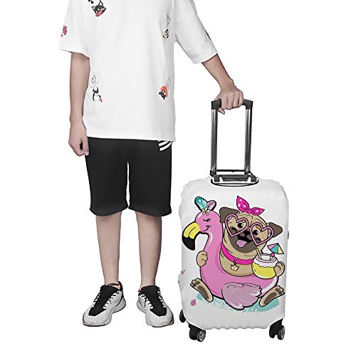 Housse de valise carlin CHEHONG en polyester élastique blanc - 4