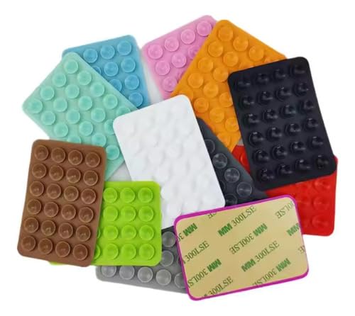 Suporte de Silicone Ventosas para Celular – Fixação em Espelhos e Superfícies Lisas Rosa Claro