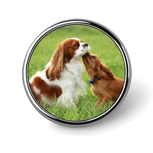 バッジ 円形 徽章 かわいい キャバリア スパニエル犬 缶バッジ 胸章 ピンバッチ ボタンブローチ 25mm おしゃれ ネクタイピン コレクション バッグ飾 帽子 胸飾り かばん掛け 工芸品 取付簡単 男女兼用 プレゼント