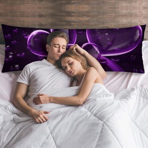 Housse de coussin cœurs violets pour un lit douillet - 7