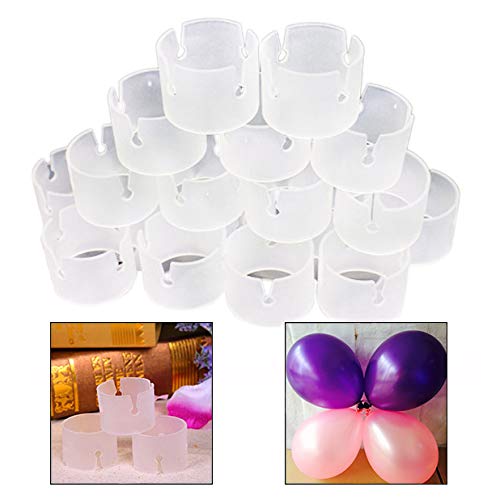 Xrten 50 PCS Palloncino Arco Connettori,Clip A Forma di Palloncino Anelli a Palloncino di plastica Blocco per la Decorazione di Cerimonia Nuziale del Partito