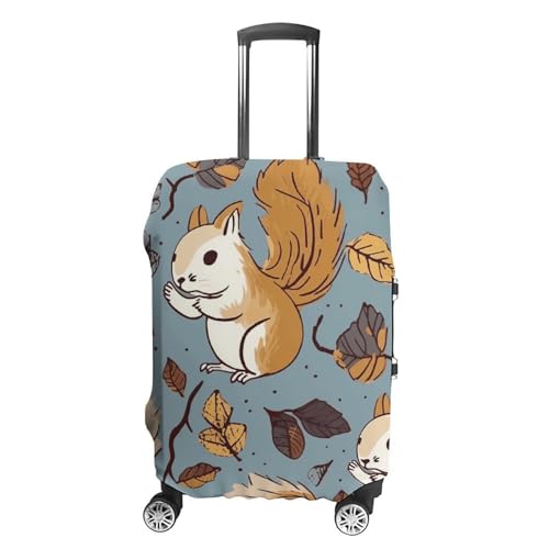 Cute Squirrel Printed Luggage Cover Protector, Fits 18-32 Inch Luggage