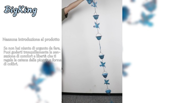 Catena Antipioggia Da 2,5 Metri Con Colibrì In Metallo Antiruggine, Effetto Cascata Per Grondaie, Decorazione Da Giardino E Deviatore Per Acqua Piovana (Marrone)