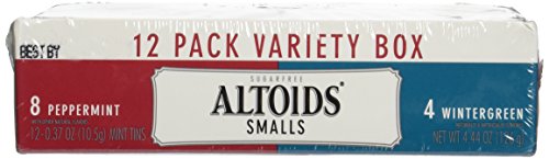 ALTOIDS Smalls Sugarfree Mints Variety Pack Small Size .37 Ounce 12-Count Box