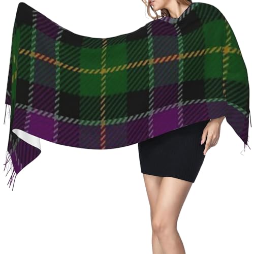 Selkirk Clan Surname Last Name Scottish Tartan Women's Winter Scarf - Extra long 71 inch plaid cashmere soft fringe scarf, lightweight and warm, suitable for all seasons3