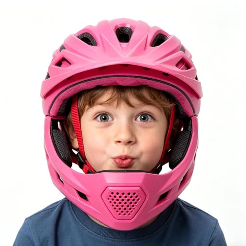 Moto enfant sans risque de choc grâce au système réglable full face complet