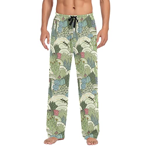 Pantalon de pyjama pour homme doux avec poches latérales