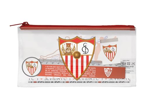 CyP Brands- Sevilla, Set de Papeleria, Escritura, Estuche, Lápiz, Gomas de Borrar, Sacapuntas, Regla, Color Rojo, Producto Oficial